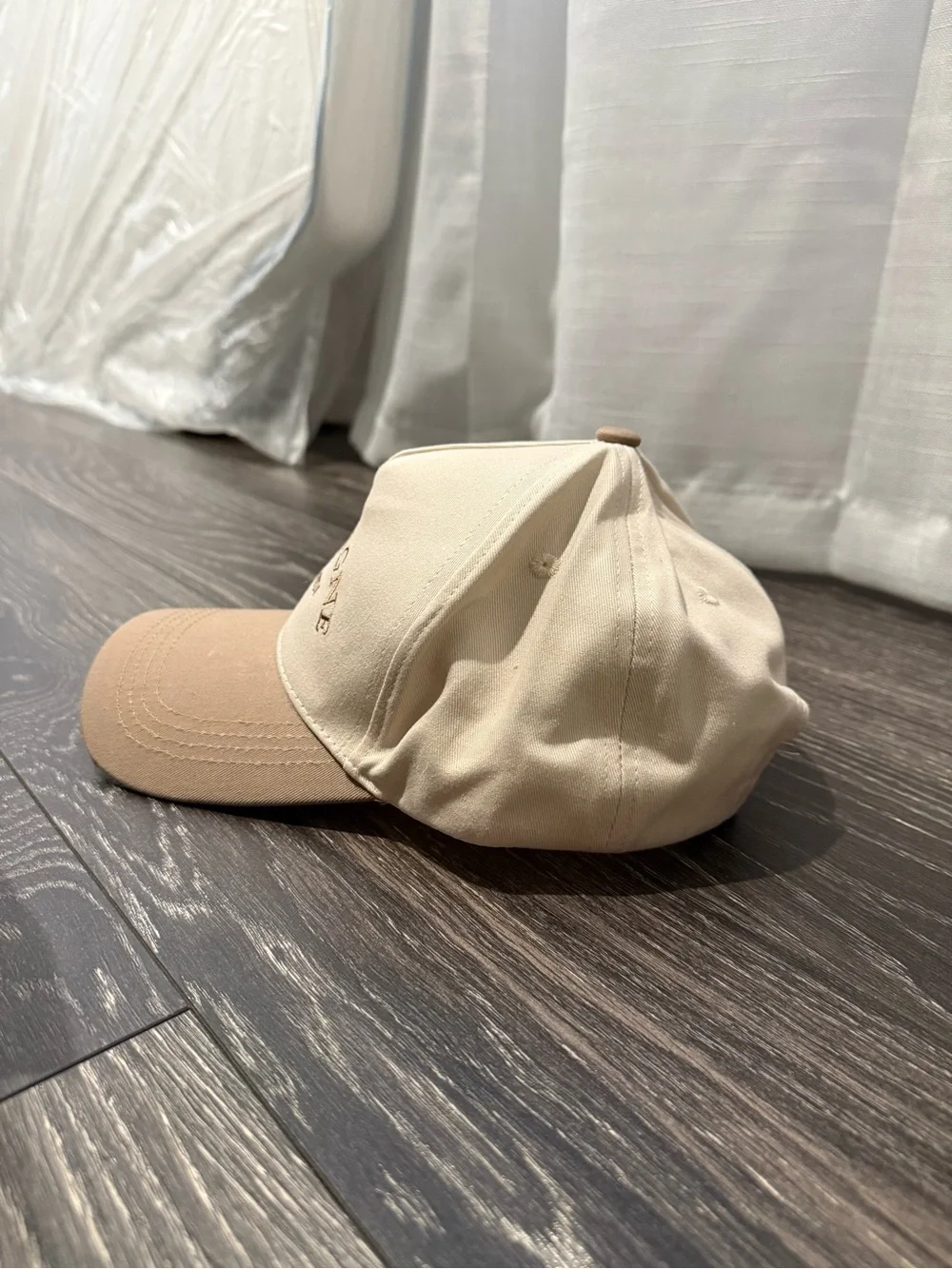 Champagne Problems Beige & Tan Baseball Cap